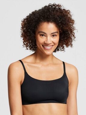 True & Co. Black Seamless Bralette L